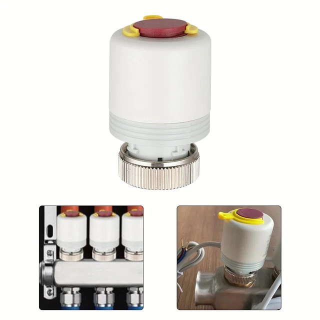 Attuatori Riscaldamento A Pavimento 230V NC - 8 Pezzi M30x1,5mm, Per Distributori Circuito