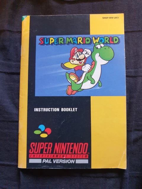Super Mario World Guide.pdf SUPER MARIO WORLD Super Nintendo SNES Game MANUAL ONLY £9.99 - PicClick UK