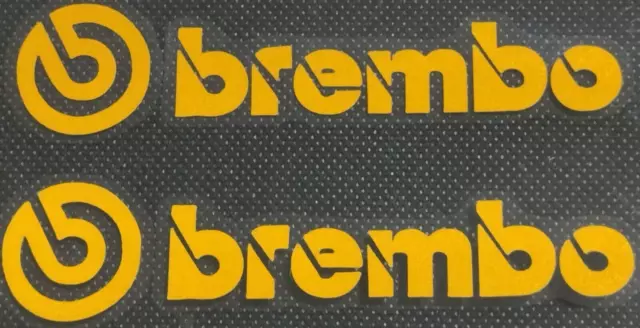 Adesivi Brembo colore GIALLO per Pinza Freno 2pz. una coppia