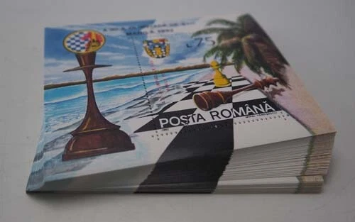 1992 Rumänien; 100 Blocks Schachbrett, postfrisch/MNH, Bl. 273, ME 250,-