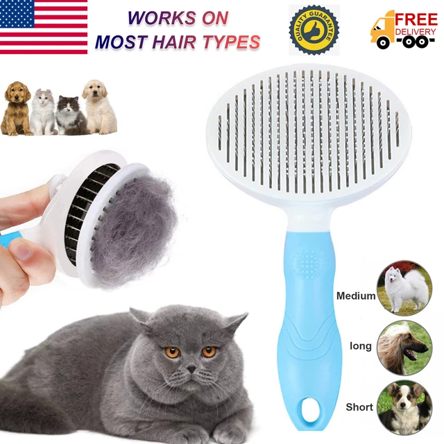 Grooming Brush For Pet Dog Cat Deshedding Tool Comb Fur Remover Reduce Hair