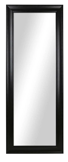27x70 Rectangular Full Length Mirror, Black,Anti-tip Anchoring Hardware