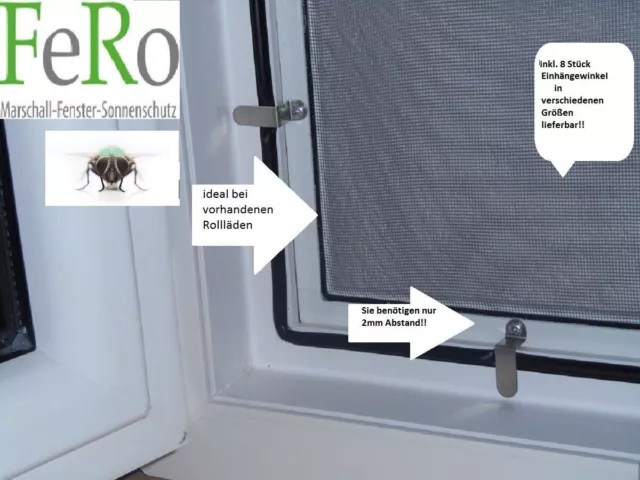 Fliegengitter-Fenster-Mücken- Insektenschutz- Alu-Rahmen -Selbstbausatz