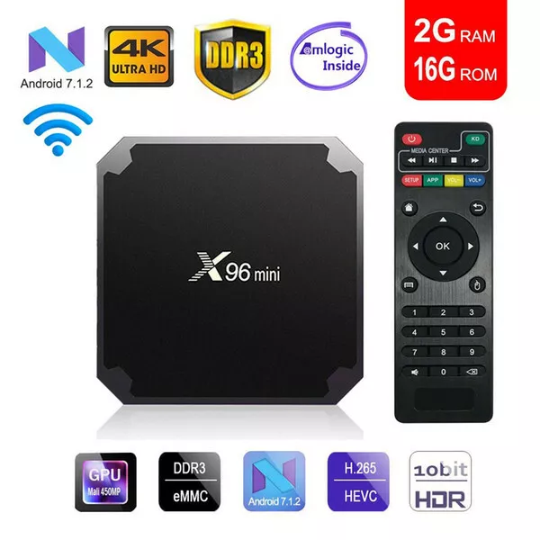 NUEVO X96 Mini Cuatro Núcleos 2GB + 16GB Android 11 TV Box Reproductor de Medios Inteligente HD WIFI REINO UNIDO