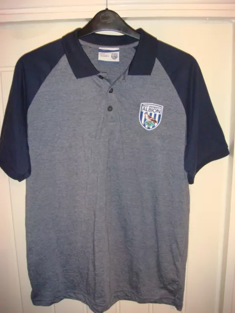 WEST BROMWICH ALBION FC COTTON POLO LEISURE not FOOTBALL SHIRT WBA - LARGE -M10