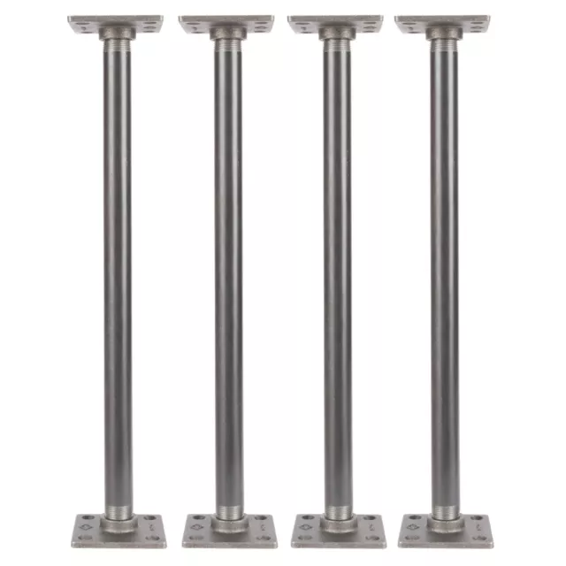 Table Legs, Malleable Iron Square Flange with Authentic Steel Plumbing Pipe, ...