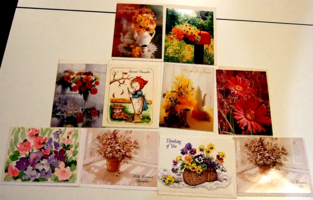 Lot of 10 Thinking Of You Greeting Cards With Envelopes - NEW (UU)