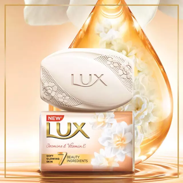 Lux Bathing Soap -Jasmine & Vitamin E Soft Glowing Skin Soap Bar  - Free Ship