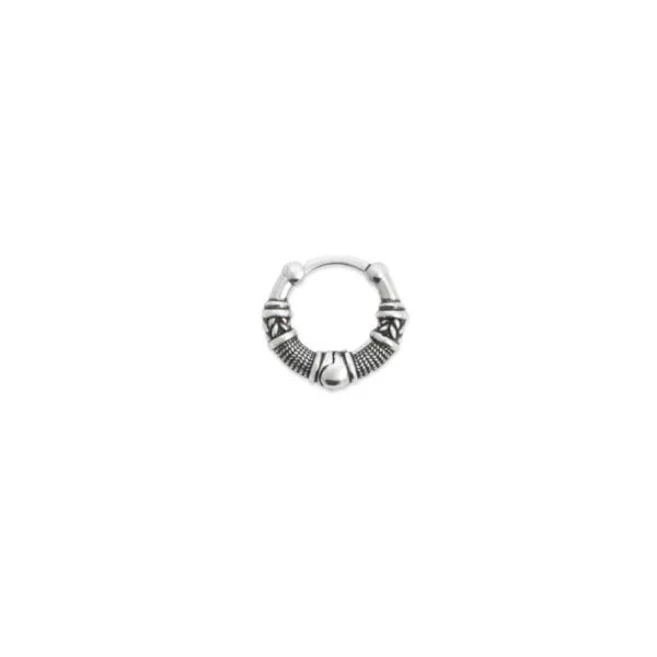 Créole 8MM de Bali intérieur en argent massif-Vendu à l’unité