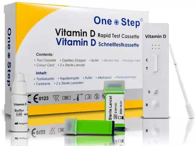 One+Step Vitamin D Test-Kit - Vitamin D Mangel zu Hause testen ohne Labor