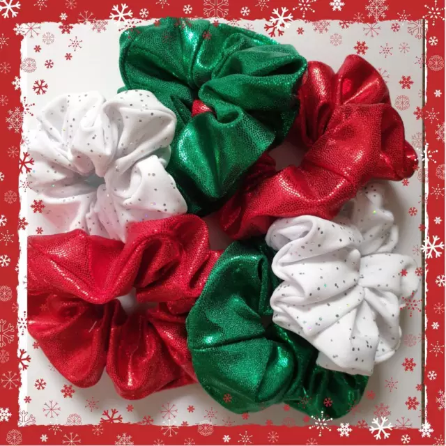 Handmade Scrunchies in Gorgeous Fabrics - Christmas