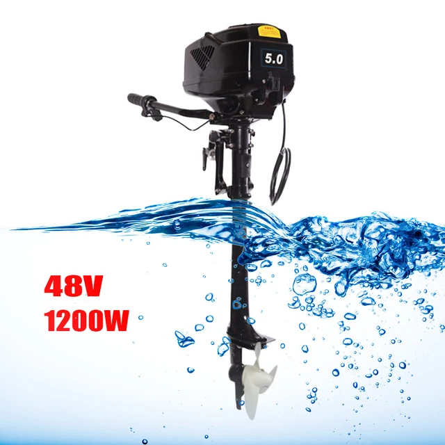 48V Electric Outboard Boat Motor Fishing Boat Propeller Engine 1200W 508mm Shaft