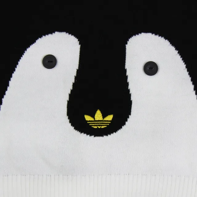 Adidas Originals Kinder Pinguin Baby Trefoil Pullover Sweatshirt Schwarz Weiss 2