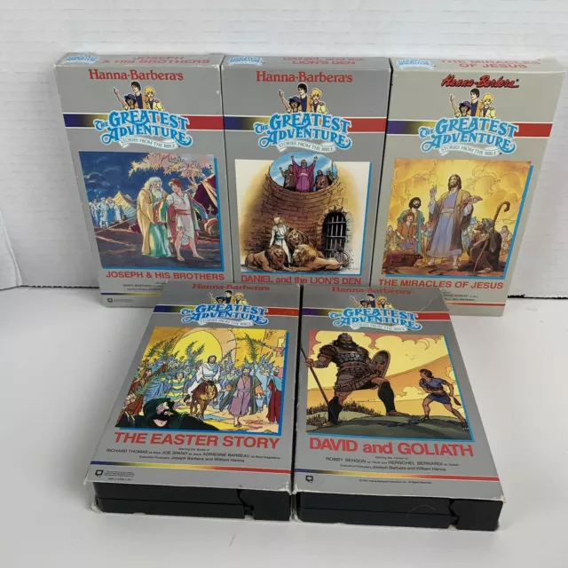 Hanna Barbera Vhs Lot Of 5 Greatest Adventure Stories From The Bible