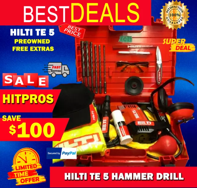 HILTI TE 5 Hammer Drill, LK, Made In Germany, Free Extras, Fast