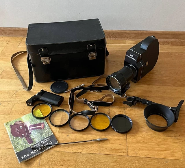 Vintage Krasnogorsk K3 16mm Super Film Camera USSR Made w/Carrying Case