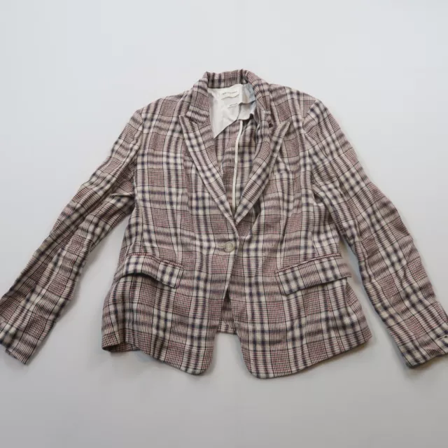 Isabel Marant Etoile Jayden Plaid Blazer Size 40 / US 8 Casual 100% Linen