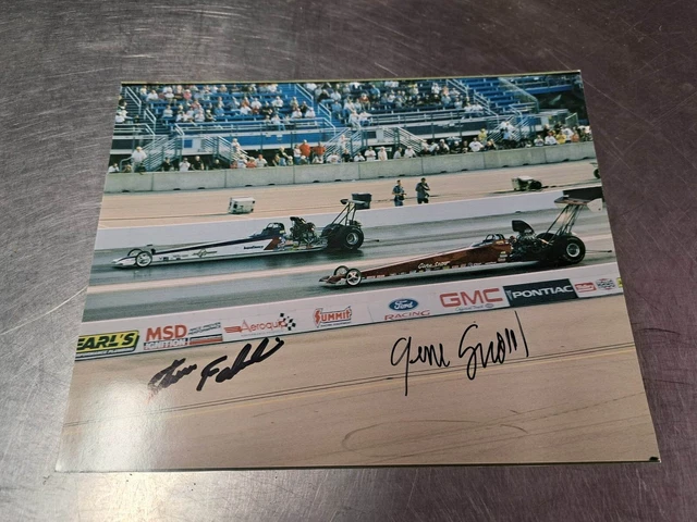 NHRA Steve Federlin & Gene Snow 2005 Joliet 8x10 Autographed Photo