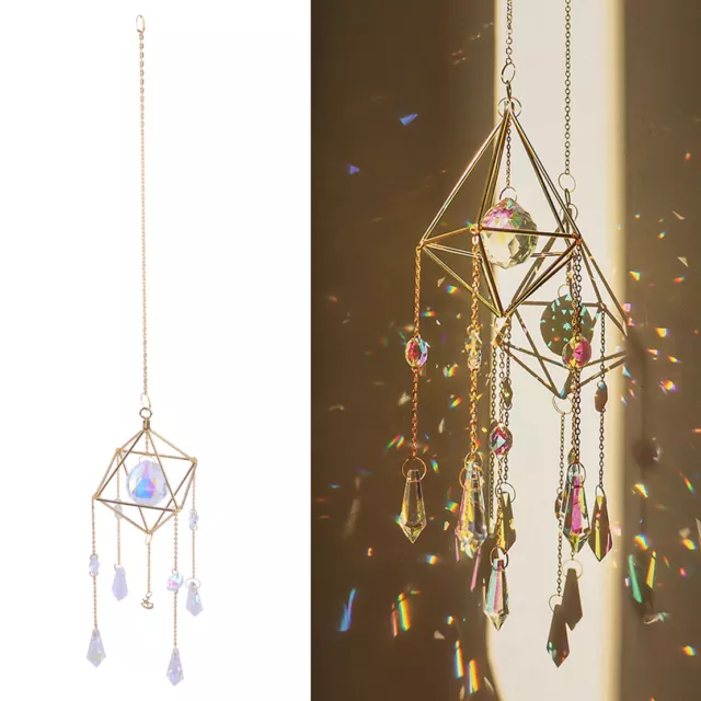 Crystal Hanging Pendant Suncatcher Prism Rainbow Maker Mobile Window Hanging DIY