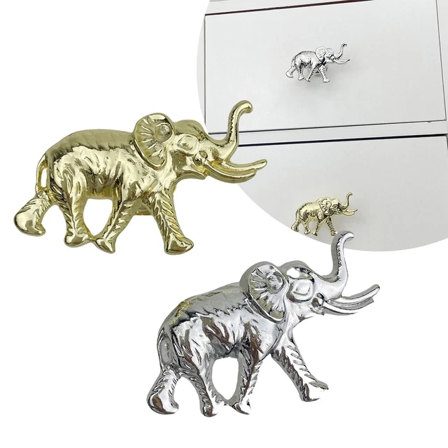 Armarios botones mango de muebles 1 PIEZA molde de elefante recubrimiento multicapa