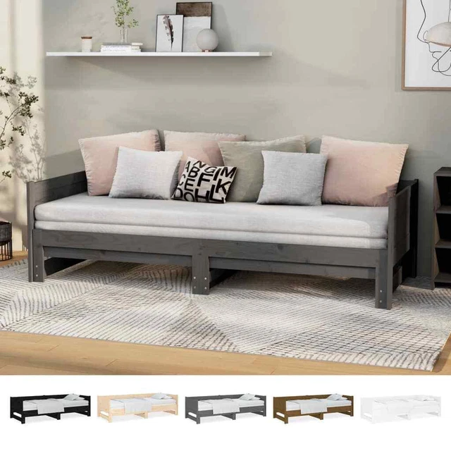 Tagesbett Ausziehbar Massivholz Kiefer Sofabett Sofa mehrere Auswahl vidaXL