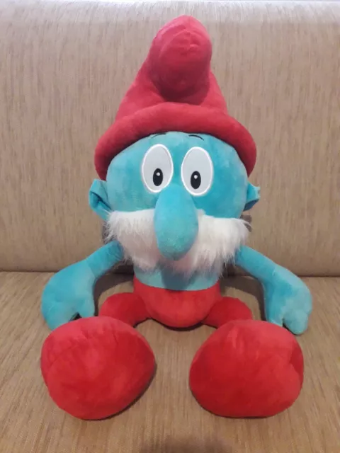 PAPA SMURF LARGE 60cm Soft Stuffed Plush Toy 2008 Peyo Blue