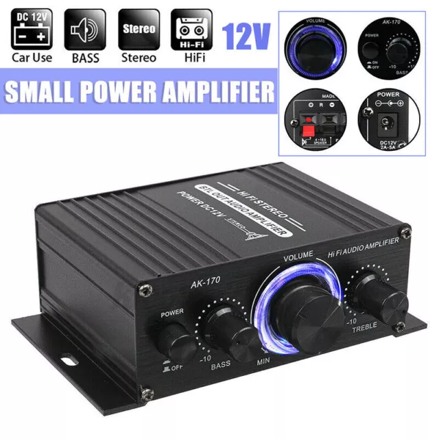 400W bluetooth Mini Verstärker HiFi Power Audio Stereo Bass AMP USB MP3 FM Auto