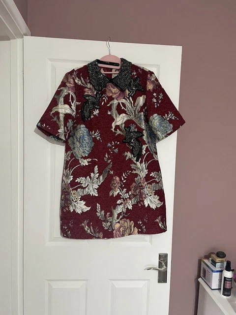 Jacquard patches sales dress by zara