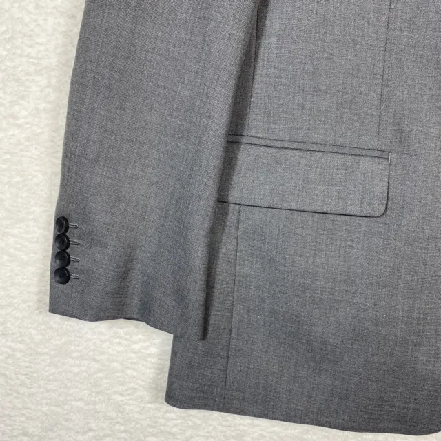 J.M. HAGGER Men’s Blazer Classic Fit Medium Grey Premium Stretch Solid Size 44R 3