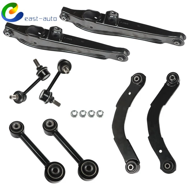 REAR SUSPENSION KIT Upper Lower Control Lateral Toe Arms Sway Bar Links