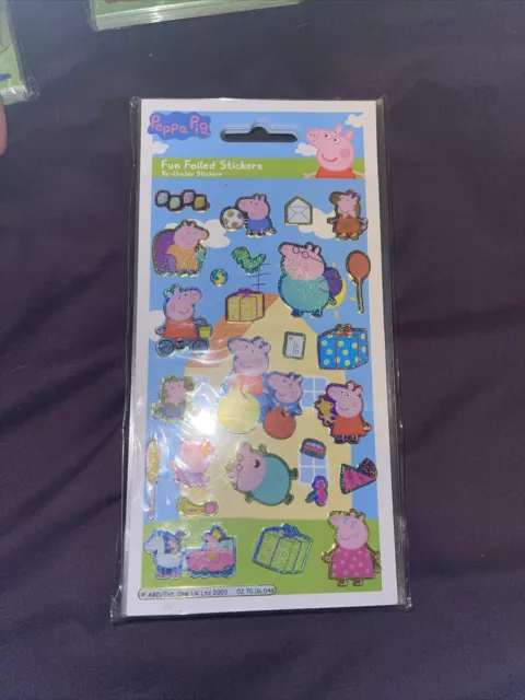 Peppa Pig Stickers Party Bags Fun Foiled Sticker Craft Sticker Sheet