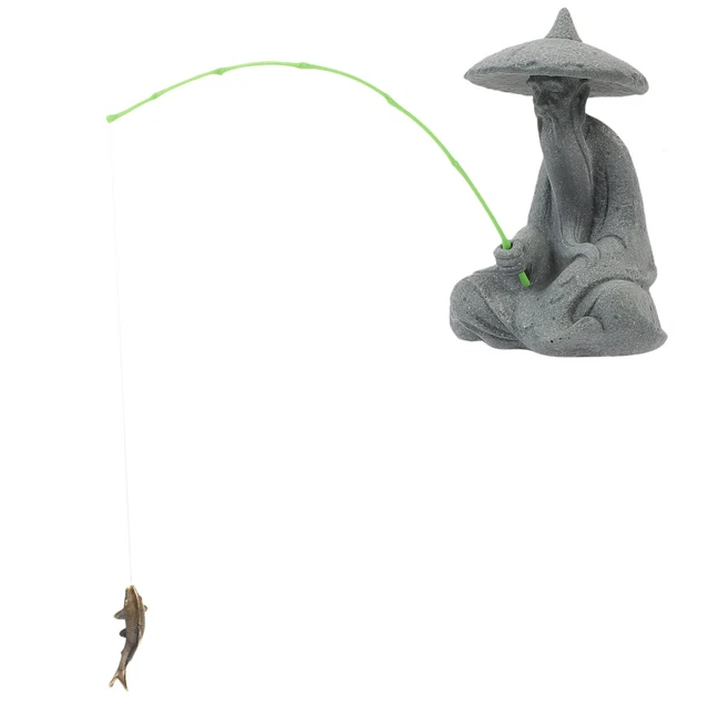 Figurine Miniature De Pêcheur - COLAXI - Ornement - PVC - Intérieur