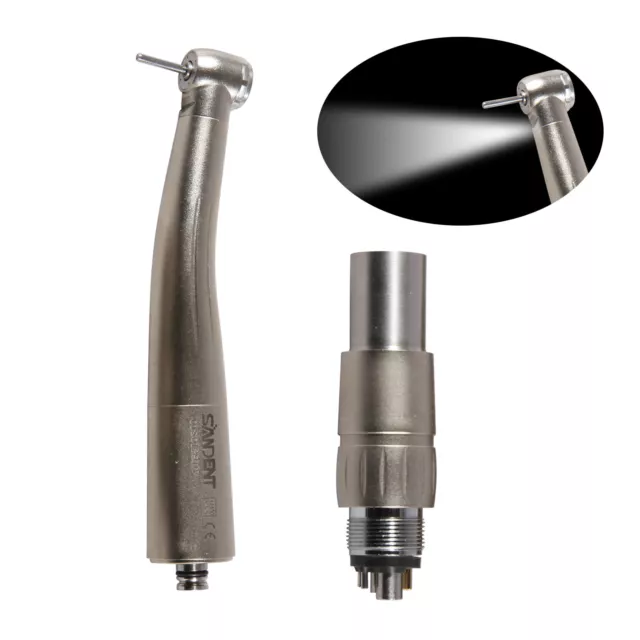 Turbina Dental Luz LED Fiber Optic Handpiece 6 Hole Quick Coupler For NSK