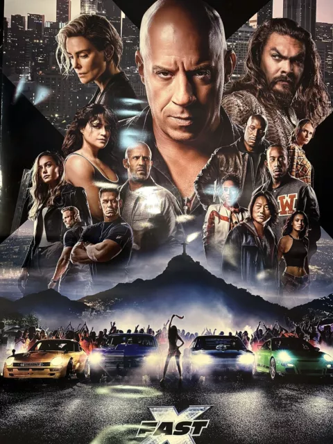 FILM FAST X POSTER GIGANTE PLASTICA LUCIDA LOCANDINA FAST & FURIOUS 243x154 CM