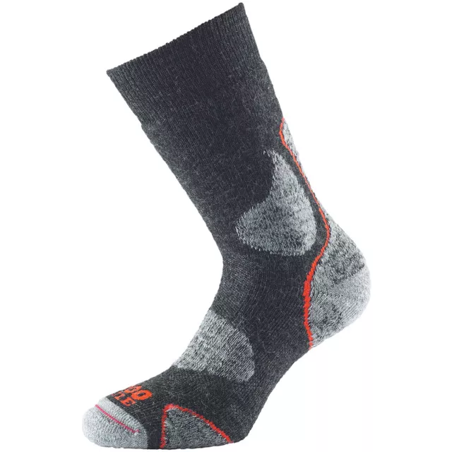 1000 Mile Mens 3 Season Merino Wool Walking Sock Warm Soft Padded Socks Charcoal