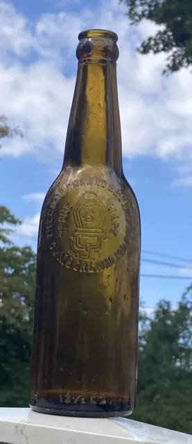 The Cumberland Brewing Company Beer Bottle Cumberland, MD 12.5oz Amber Glass