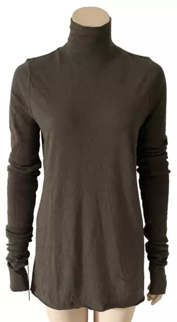 Rick Owens Lilies Angora Wool Dark Dust Turtleneck Sweater Unisex SZ Large US 12