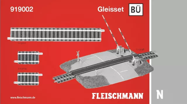 Fleischmann 919002 - Coffret de rails BÜ (avec passage à niveau) - N (1:160)