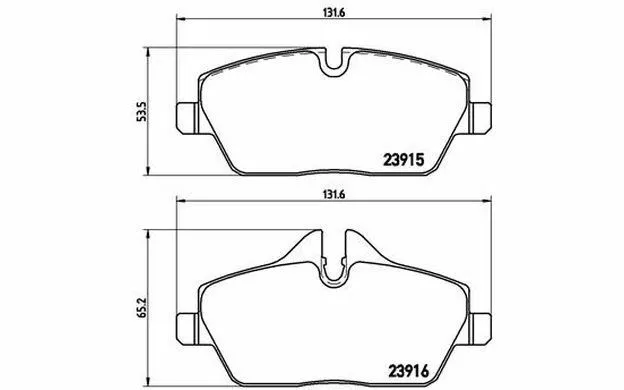 4x BREMBO Plaquettes de Frein Avant pour MINI BMW Série 1 P 06 034 - Mister Auto