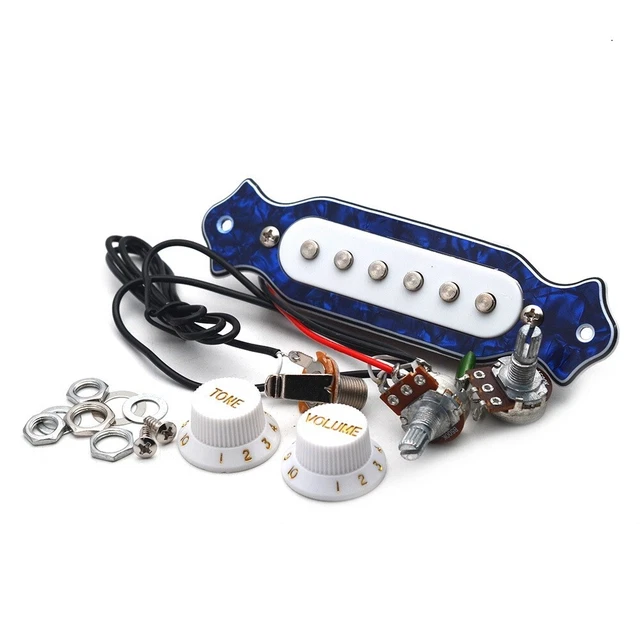 ACOUSTIC GUITAR 6 string Single Coil Sound hole Pickup knob