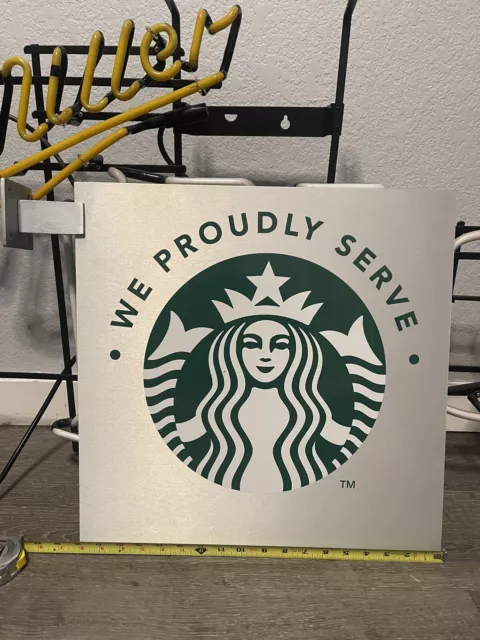 We Proudly Serve Starbucks 18x18 Starbucks Sign Double Sided Siren