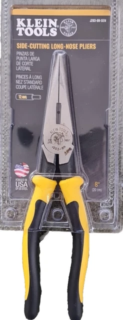 *BRAND NEW* - Klein Tools J203-8N-SEN 8inch Long Nosed Pliers (FREE SHIPPING!!!)