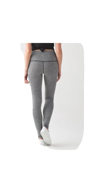 Lululemon High Times Pants Leggings Teeny Tooth Black White Houndstooth Womens 6