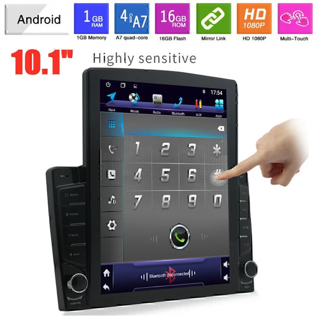 12V 1DIN 10.1" Android 9.1 HD Quad Core Car Stereo FM Radio GPS Navi MP5 Player