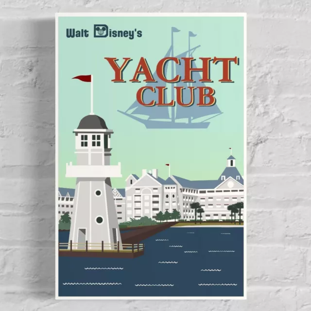 Walt Disney World Yacht Club Resort Poster Art