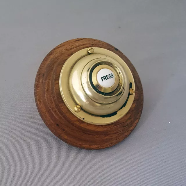 Sonnette de porte en laiton massif poussoir vintage victorien Antique câblé  avant carillon de porte arrière presse bouton poussoir de cloche -   France