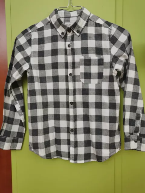 Zara Camicia Kids Bambino Taglia 5 6 Anni Colore Quadretti Nero Bianco