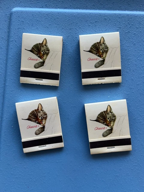 Vintage Set of 4 C&O B&O Railroad Chessie matchbooks Mint
