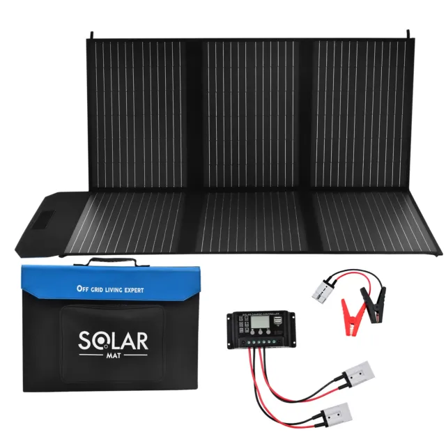 12V 380W Folding Solar Panel Kit Blanket Flexible Solar Mat Mono USB Controller