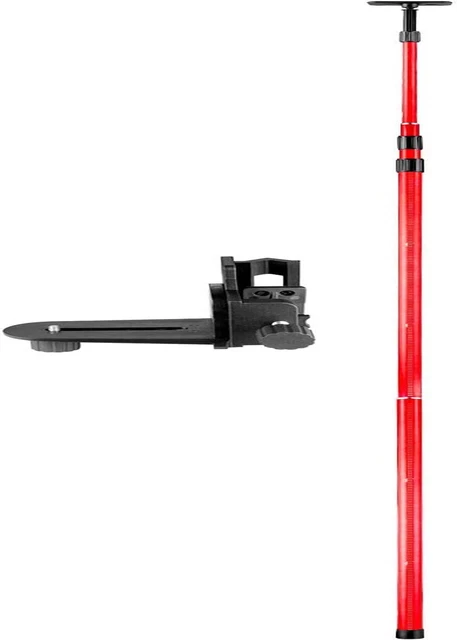 13 Ft./4M Telescoping Pole with 1/4-Inch by 20-Inch Laser Mount, Adjustable Lase